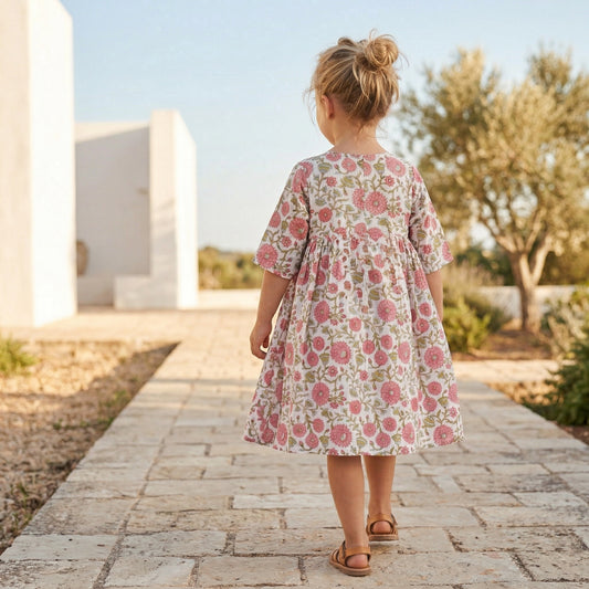 Dahlia dress - Little pink