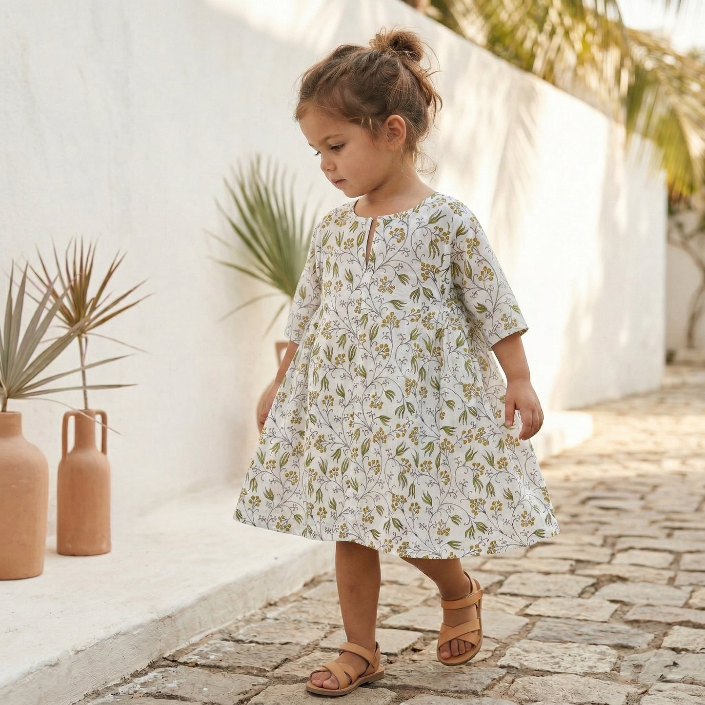 Dahlia dress - yellow bells