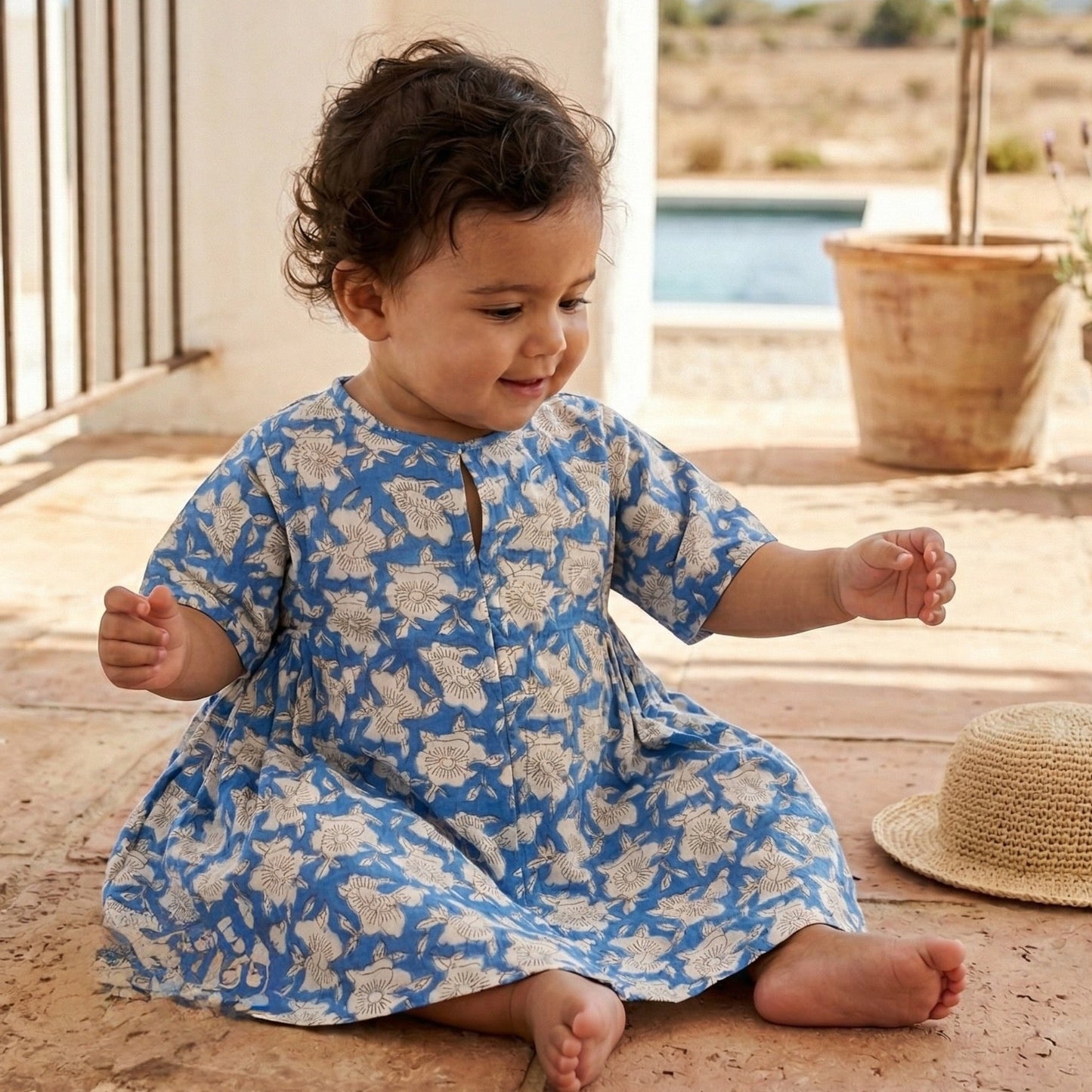 Dahlia dress - Blue sea