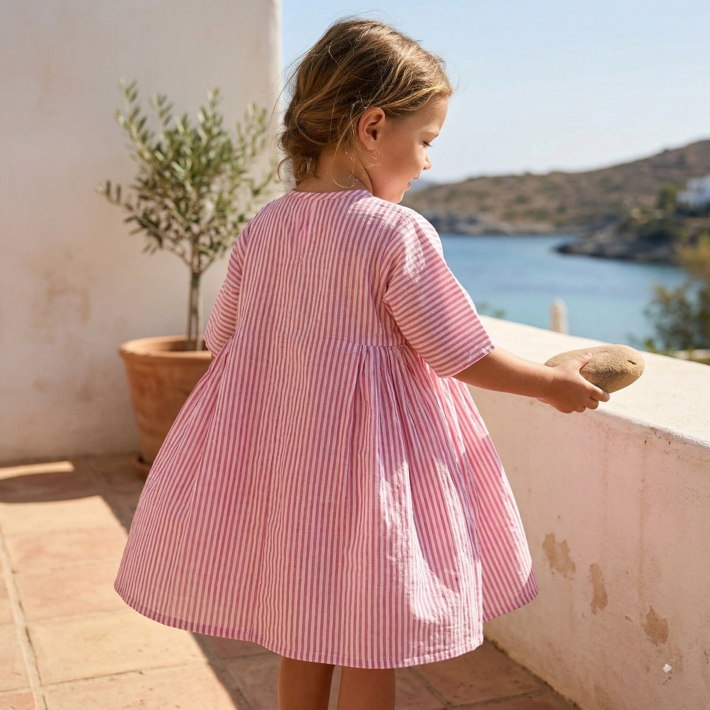 Dahlia dress - Little pink stripes