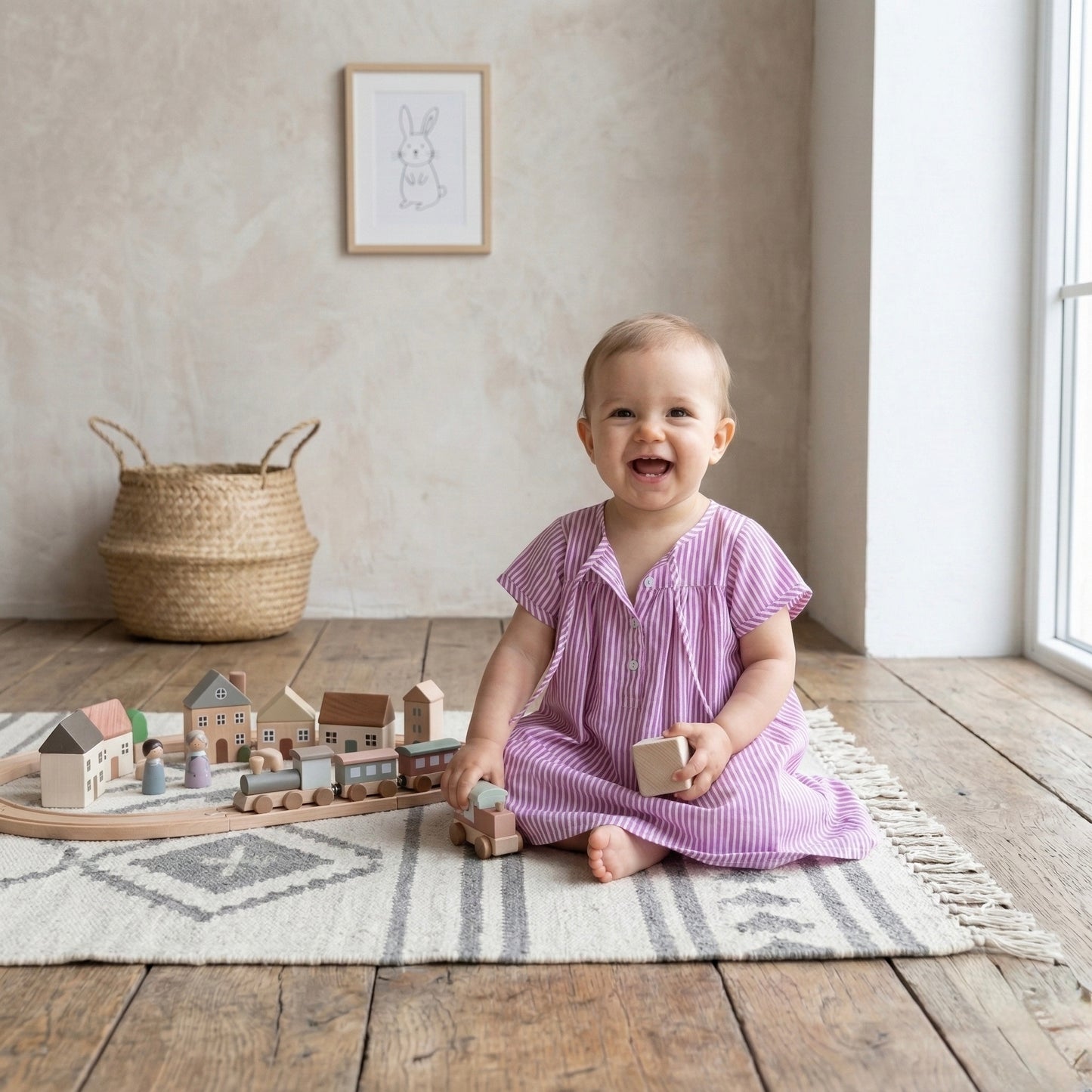 Jasmine Little pink stripes