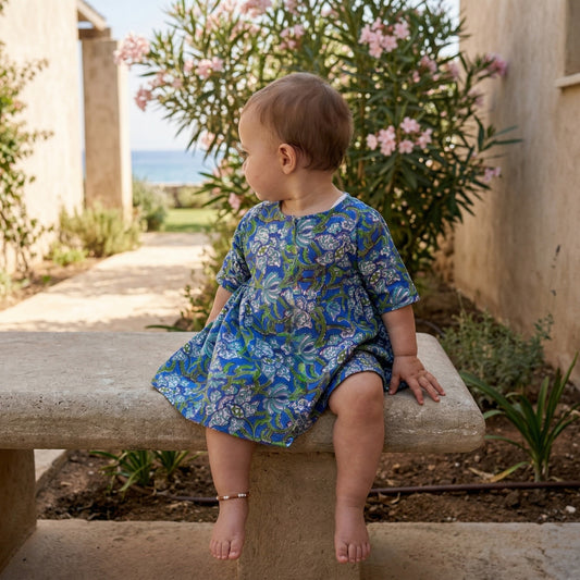 Dahlia dress -  Blue Garden