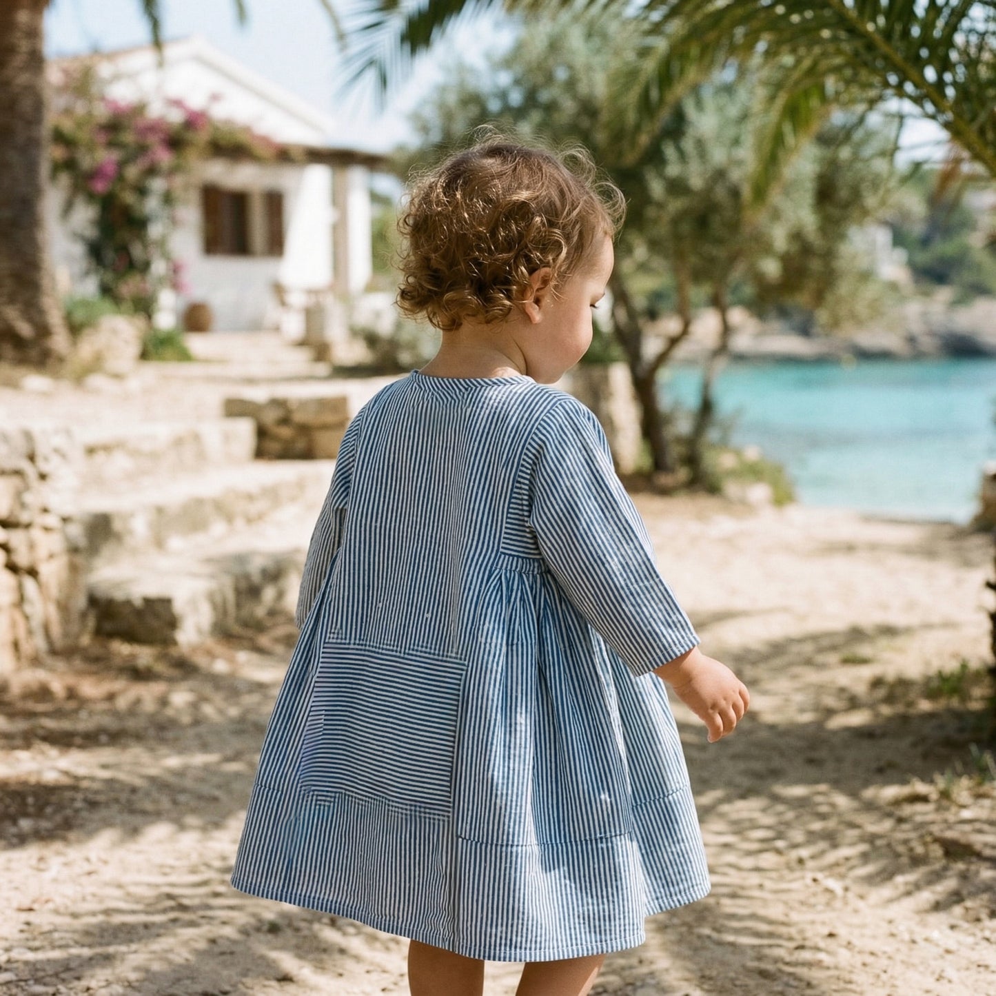 Dahlia dress -  Blue Stripes