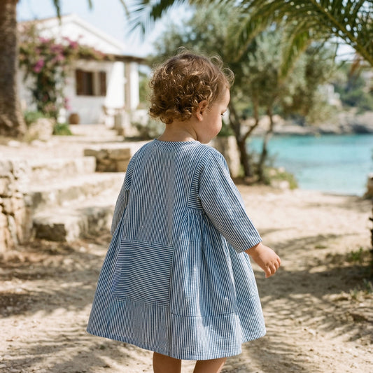 Dahlia dress -  Blue Stripes