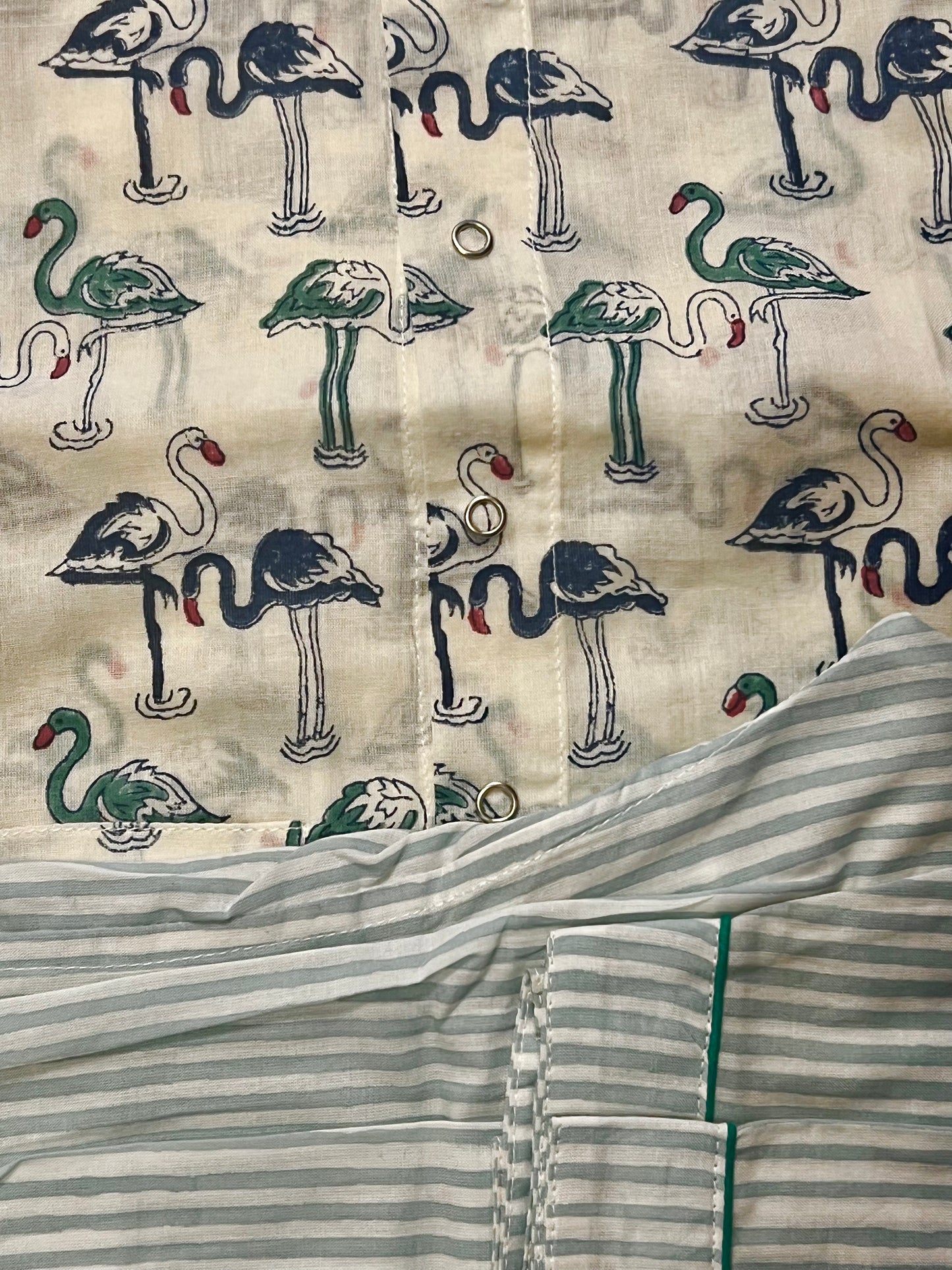 Summer Ginger - Green Flamingos