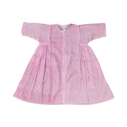 Dahlia dress - Little pink stripes