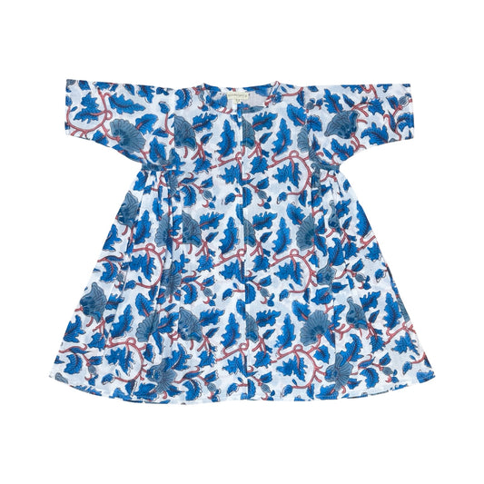 Dahlia dress -  Blue Leaves