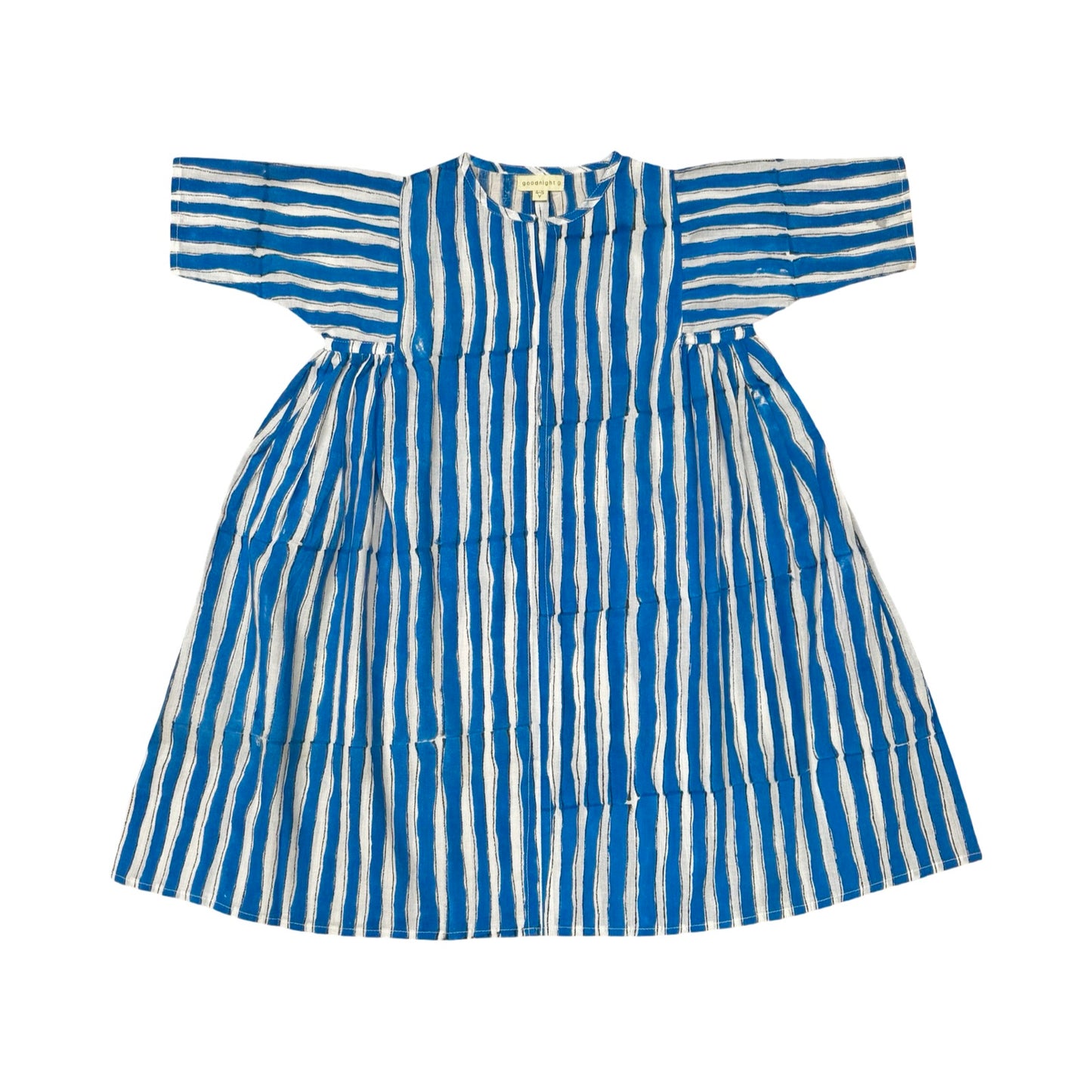 Dahlia dress - Thick blue stripes