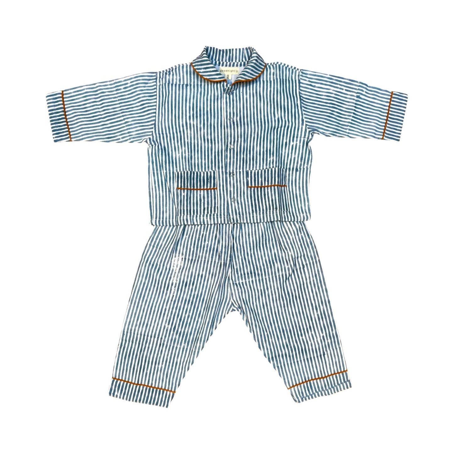 Archive Winter Ginger - Dusty Blue Stripes