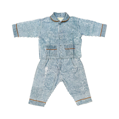 Archive Winter Ginger - Dusty Blue Stripes