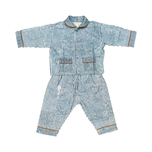 Archive Winter Ginger - Dusty Blue Stripes