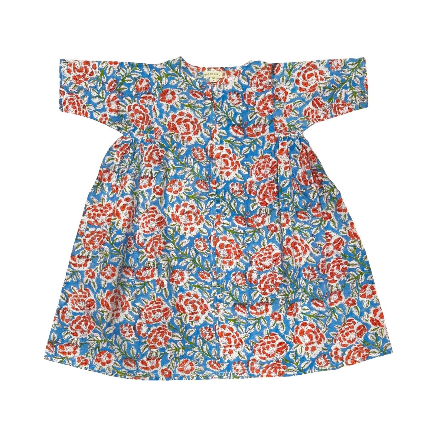 Dahlia dress - Orange flowers
