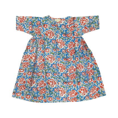 Dahlia dress - Orange flowers
