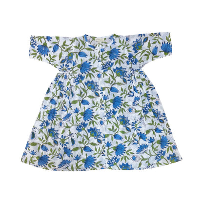 Dahlia dress -  Blue Flowers