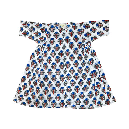 Dahlia dress -  Blue Orange